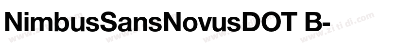 NimbusSansNovusDOT B字体转换